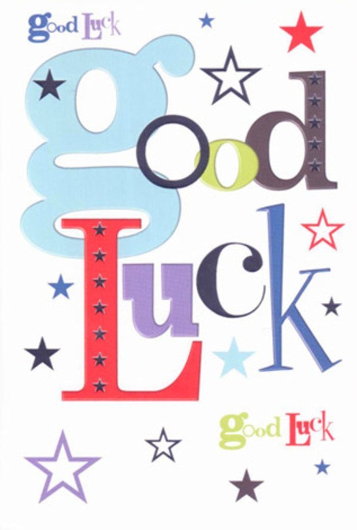 With its exuberant typography and whimsical constellation of stars, this good luck card pulses with the friendly energy found along Pinner's bustling High Street. Personality infuses each letter-broad, pastel blue curves set beside slender midnight black lines and lively crimson accents-each element contributing to a visual symphony reminiscent of an artist's hand-tied bouquet. Stars in navy, lilac, moss green, and lemony tones scatter across the spacious white canvas, their dynamic arrangements evoking the hopeful buzz found at Pinner's seasonal fairs. There's an uplifting clarity to the design, the crisp white space allowing every colour to shine, as if the card is quietly rooting from the sidelines, delivering the same encouragement heard in laughter among friends at a local café. A tactile smoothness runs through the cardstock, delivering a quiet luxury under the fingertips and underscoring its role as more than a card-it's a charm brimming with goodwill and hope, primed to accompany someone from Pinner as they embark on a fresh chapter, filled with the support and delight native to the community.